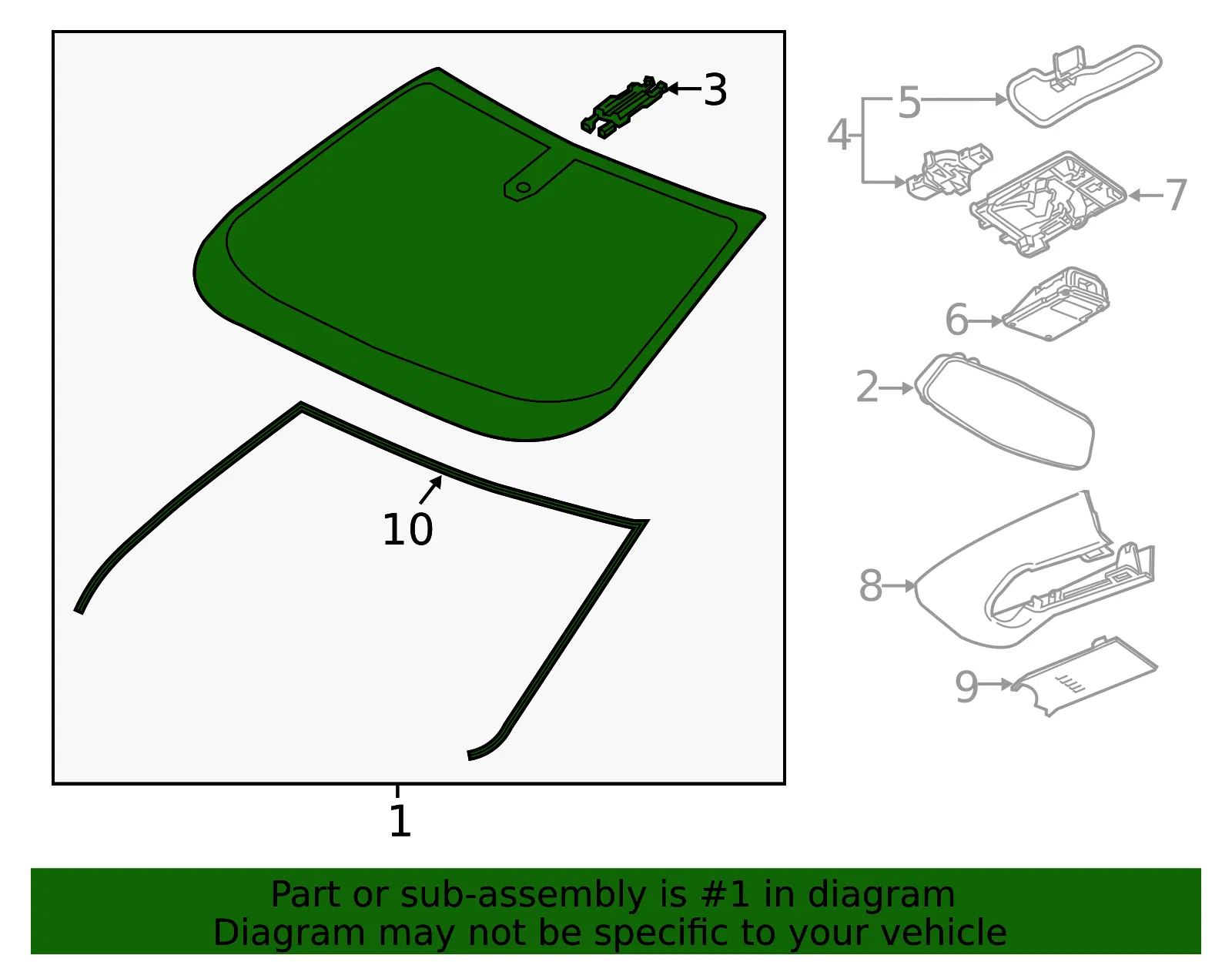 Windshield - GM (84722402) - view 3