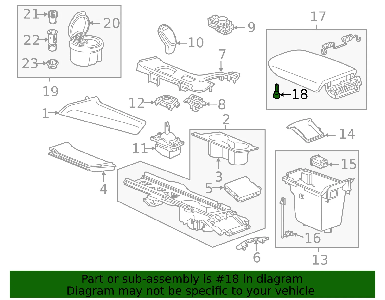 Armrest Assembly Bumper - GM (84724352) - view 3