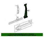 Driver Side B-Pillar Outer Panel Reinforcement - GM (84725672) - view 6