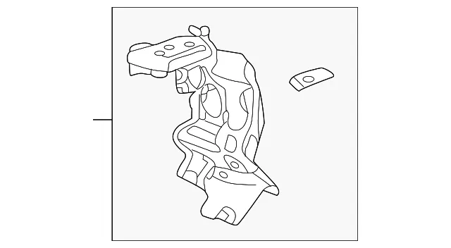Front Driver Side Bumper Cover Outer Support Bracket - GM (84742543) - view 3