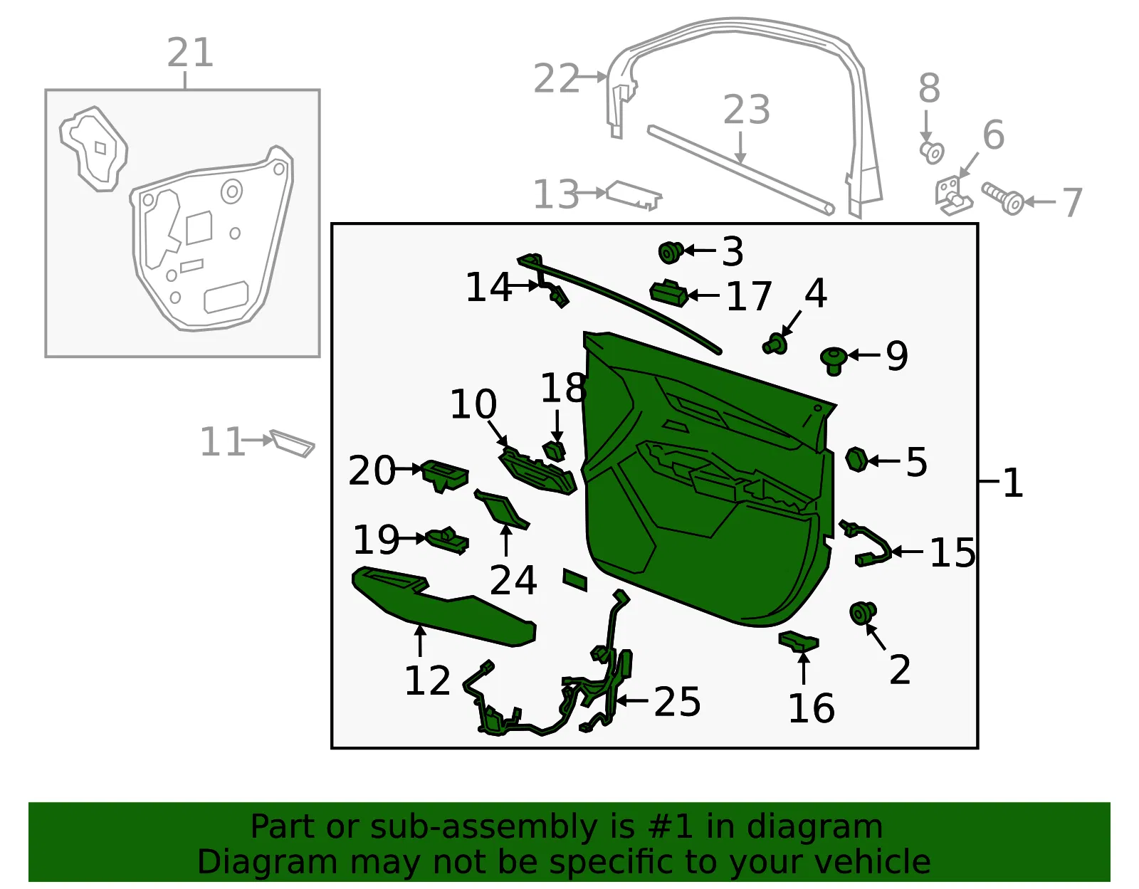 Door Trim Panel - GM (84748804) - view 3
