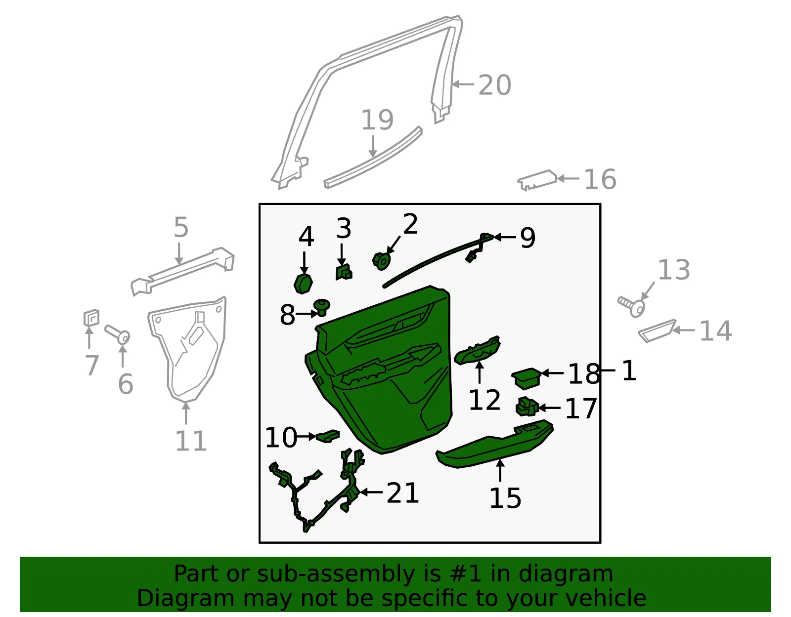 Door Trim Panel - GM (84748870) - view 2