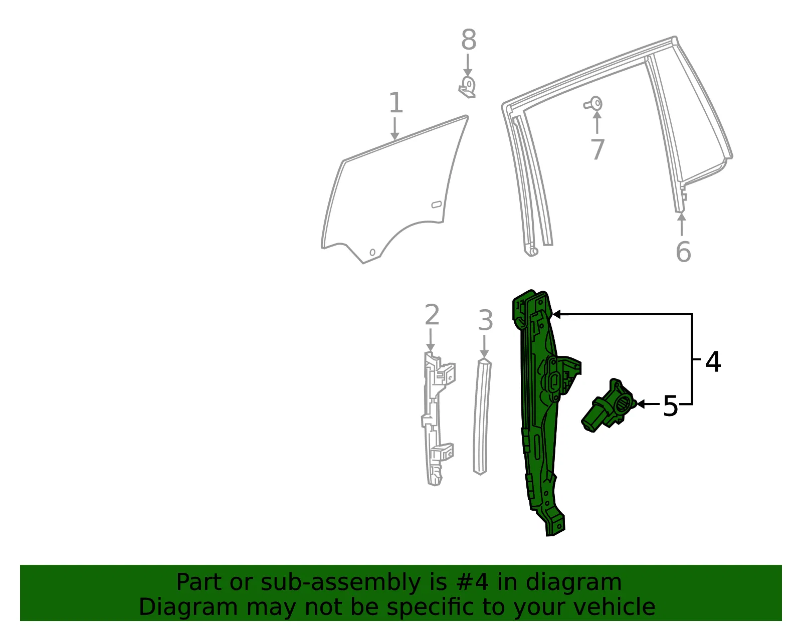 Window Regulator - GM (84755851) - view 3