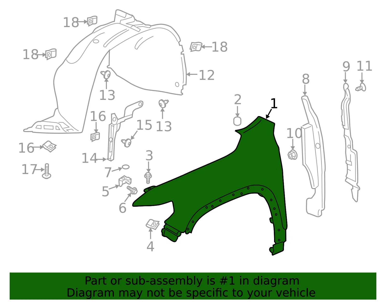 Fender - Driver's Side (LH) - GM (84755857) - view 4