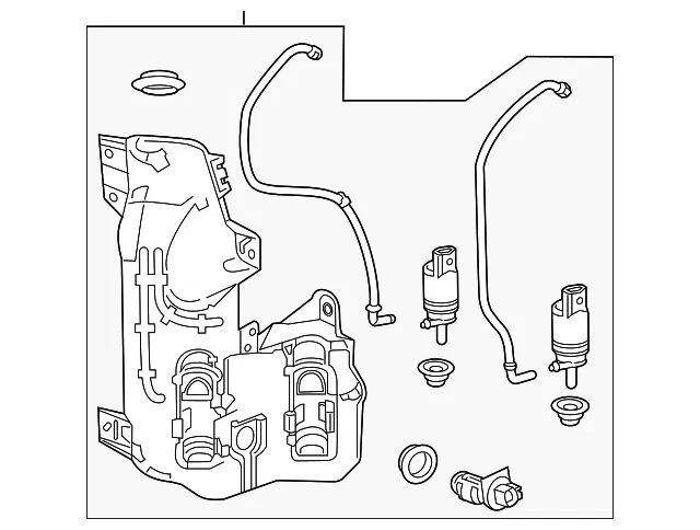 Windshield Washer Solvent Container - GM (84766488) - view 2