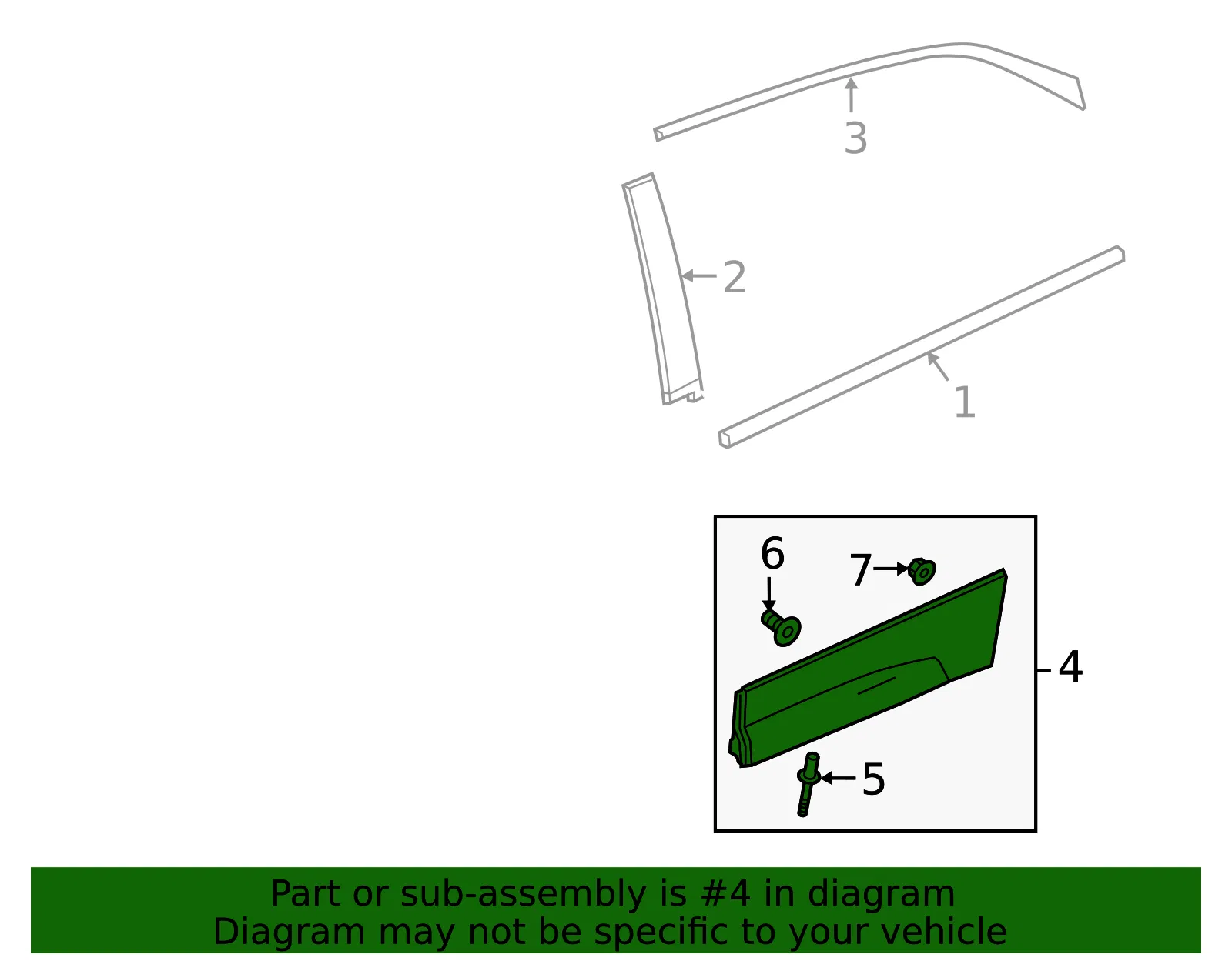 Lower Molding - GM (84783245) - view 3