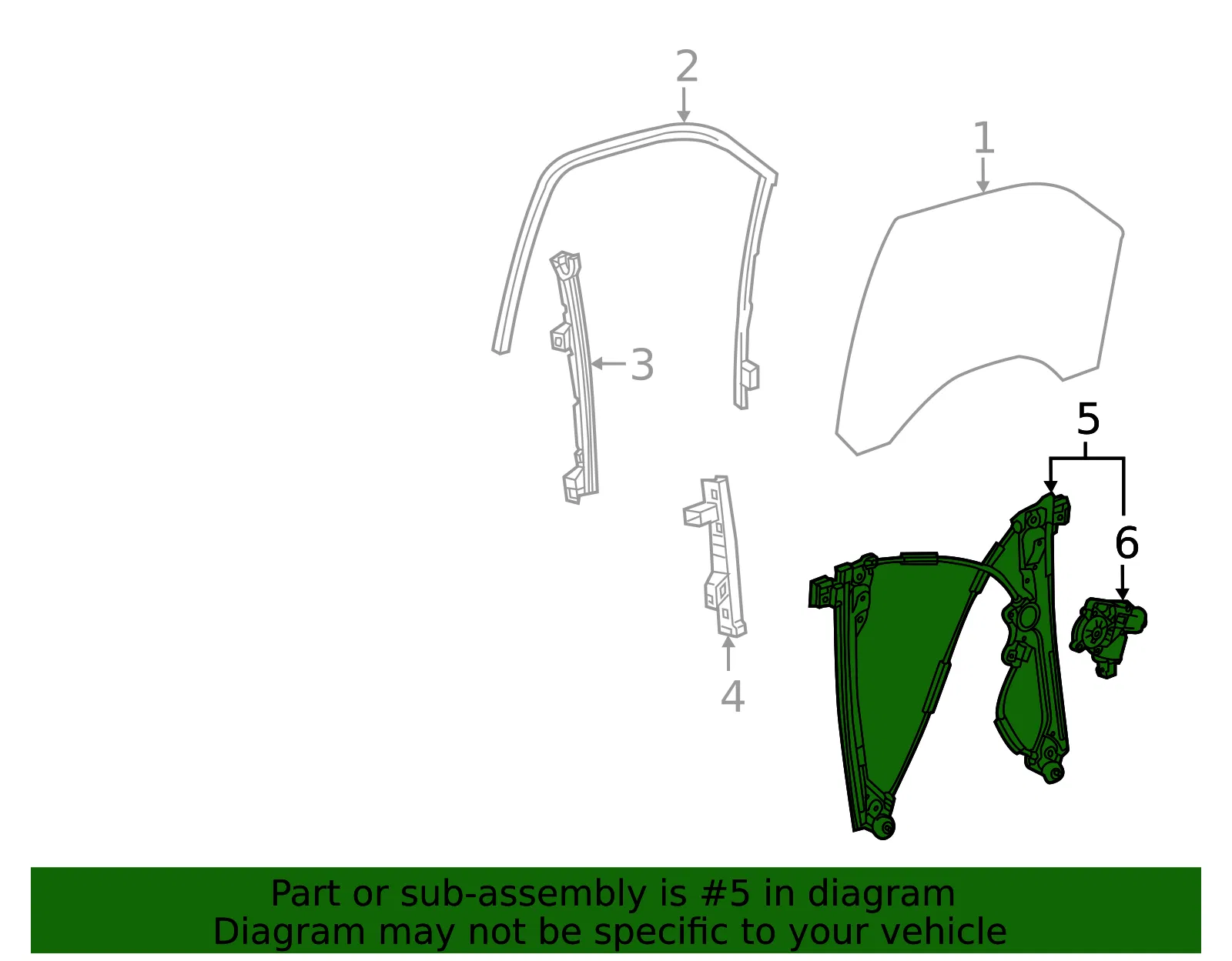 Window Regulator - GM (84783929) - view 3
