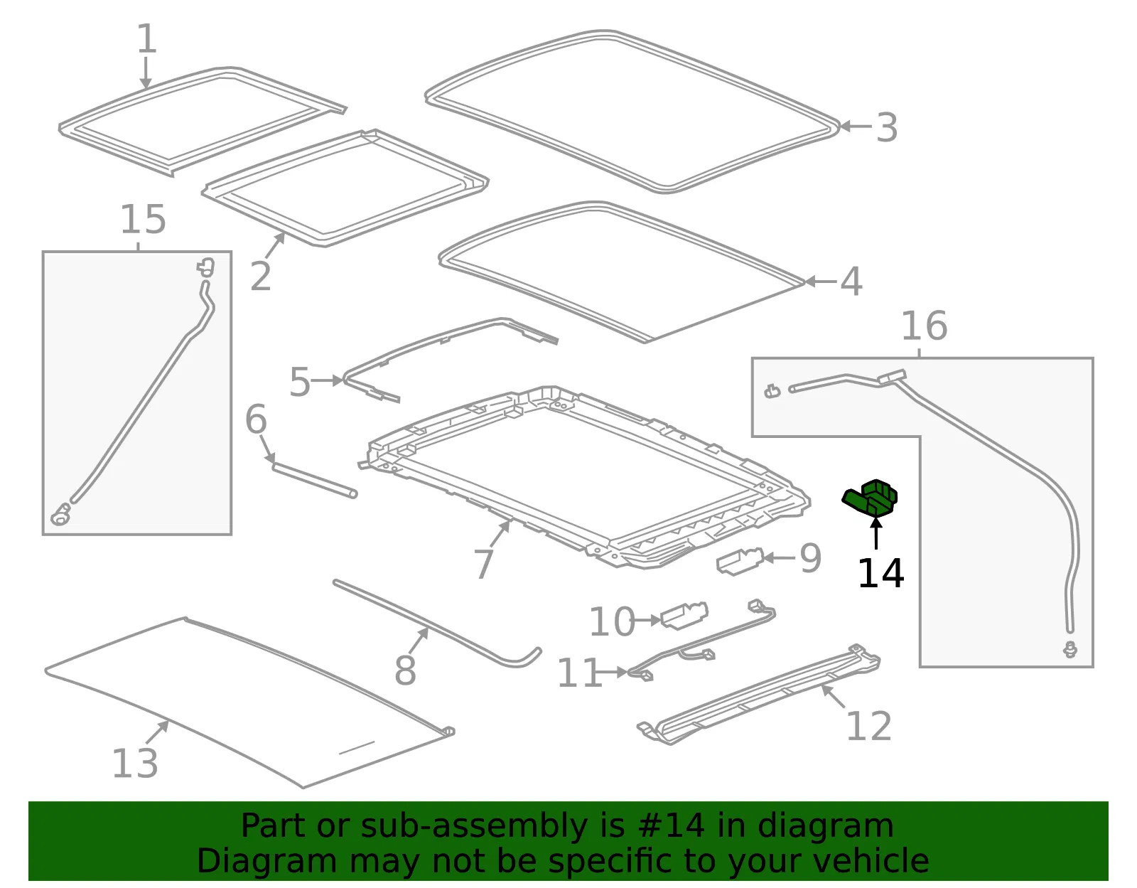 Sunshade Guide - GM (84810470) - view 3