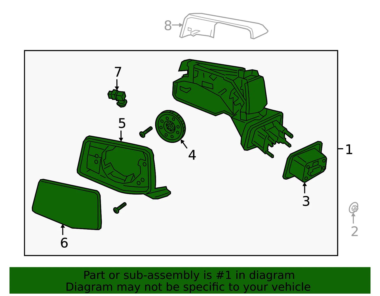Mirror Assembly - GM (84823220) - view 4