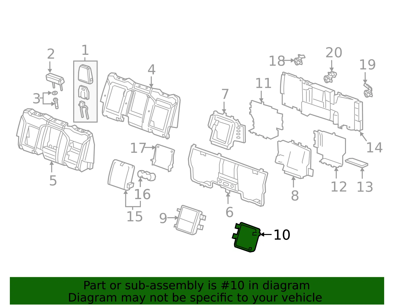 Compartment Door - GM (84823979) - view 3