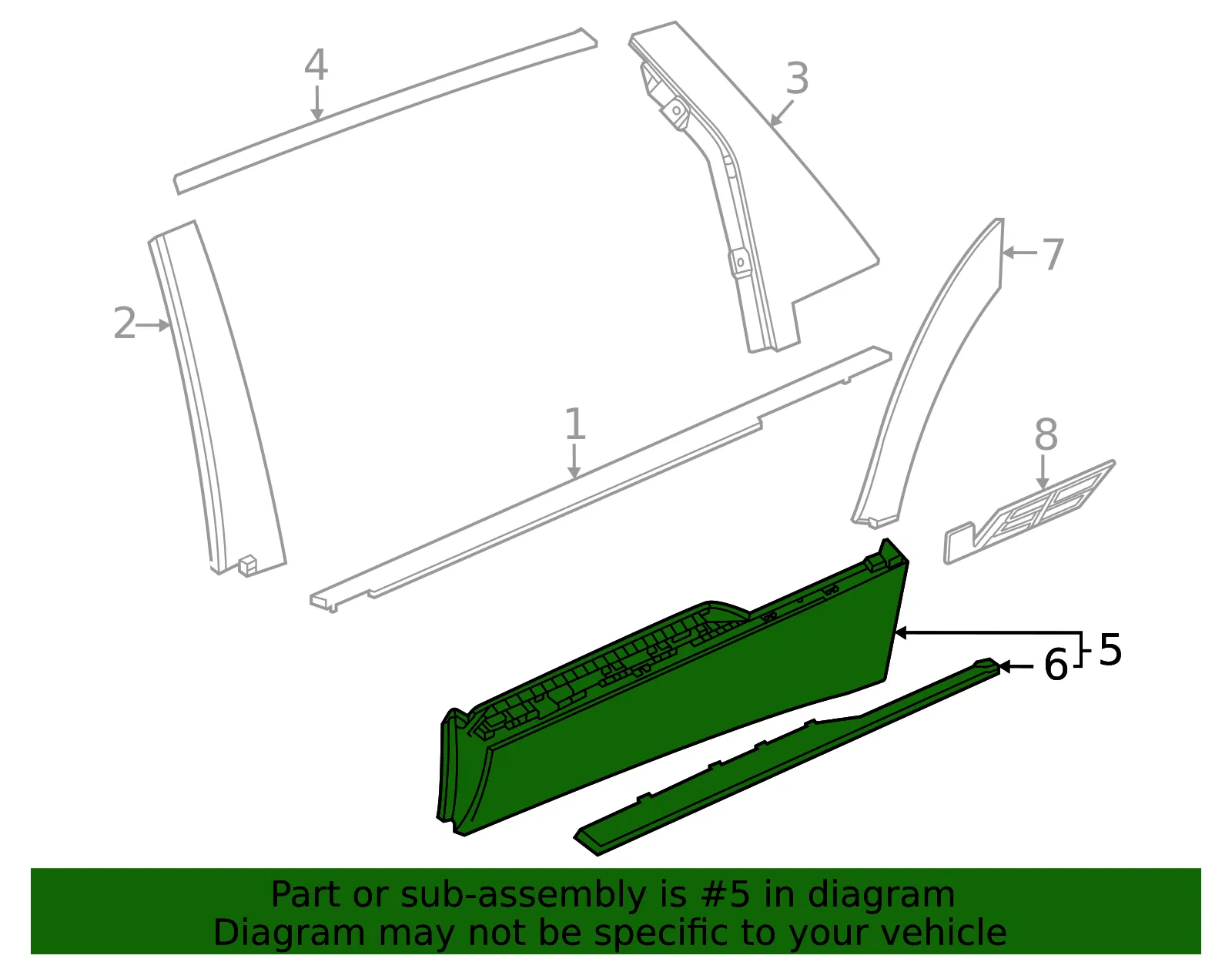 Lower Molding - GM (84828711) - view 3