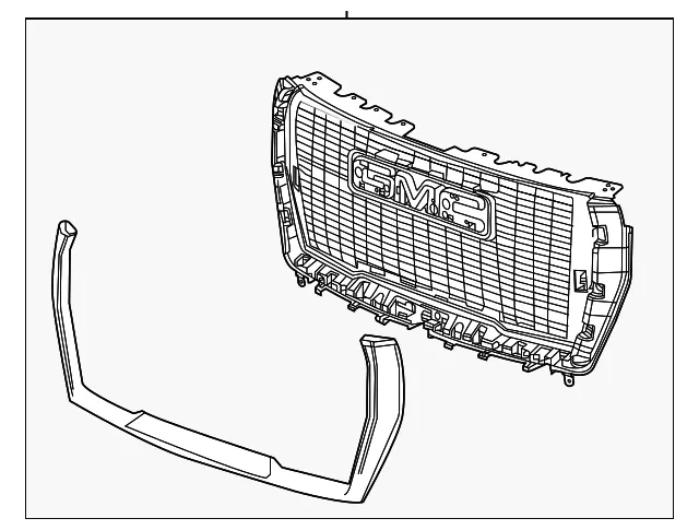 Galvanized Silver Front Grille - GM (84835783) - view 3