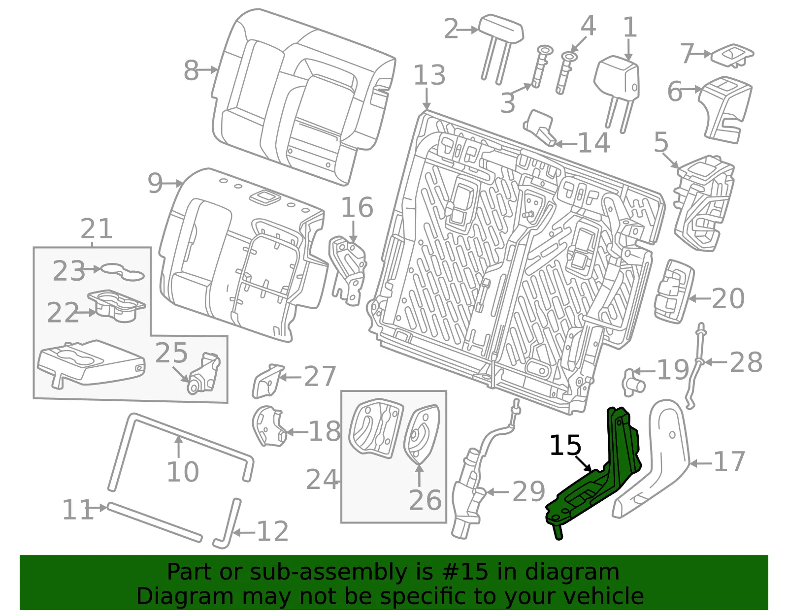 Seat Hinge - GM (84841288) - view 6