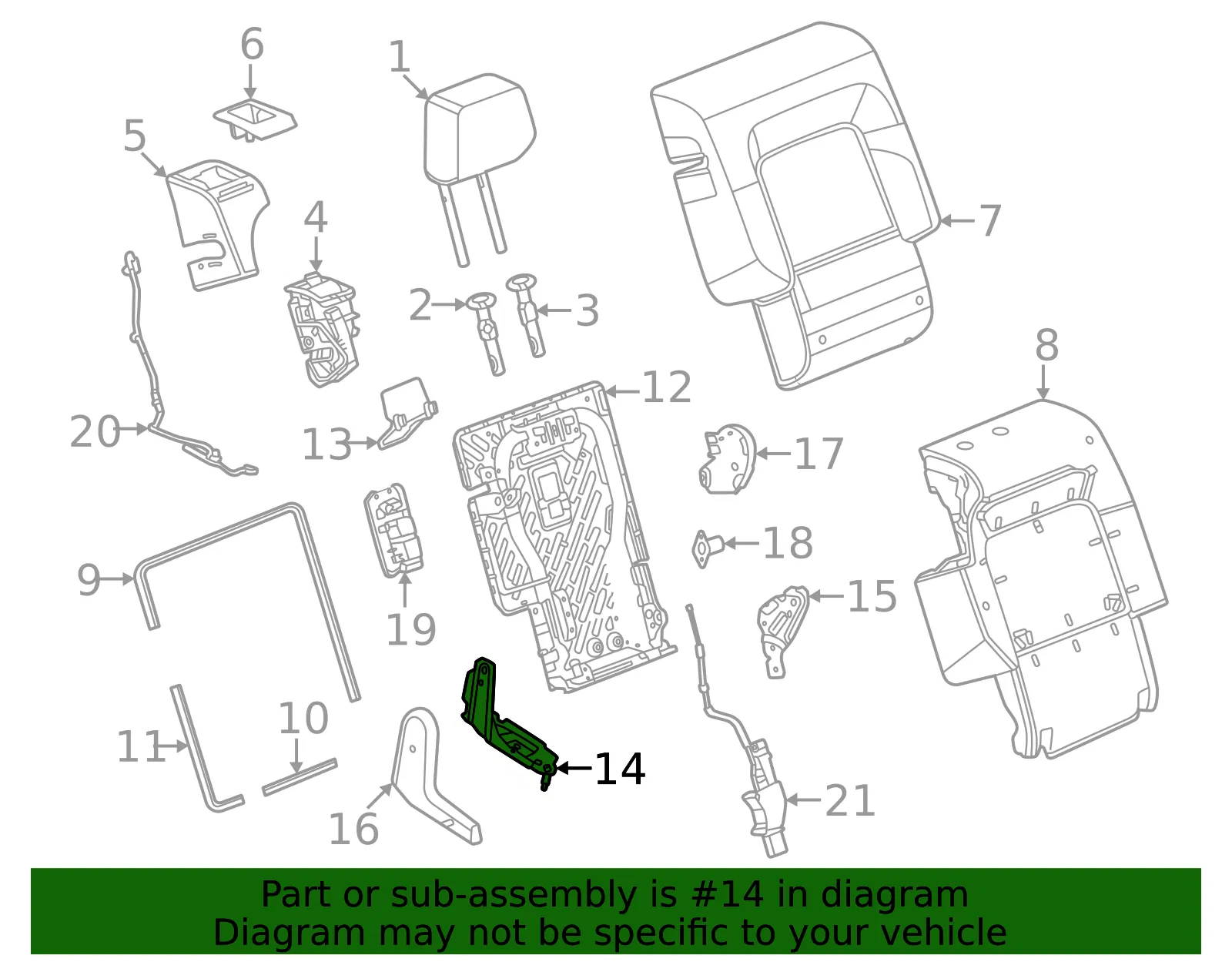 Seat Hinge - GM (84841289) - view 5