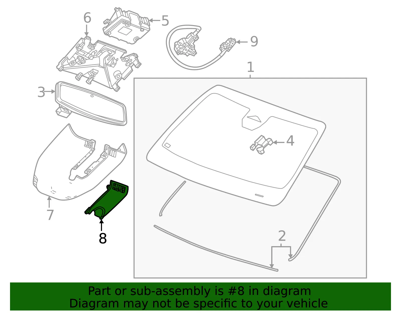 Mirror Cover Insert - GM (84845857) - view 3