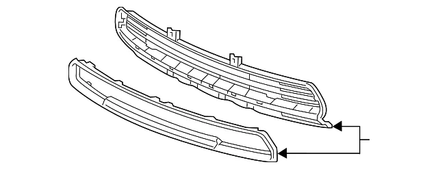 Black Front Lower Grille - GM (84849521) - view 2
