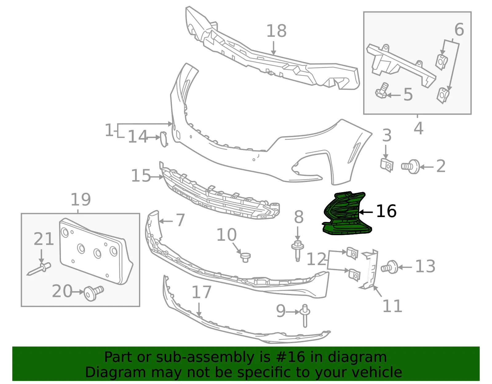 Outer Grille - GM (84858999) - view 3