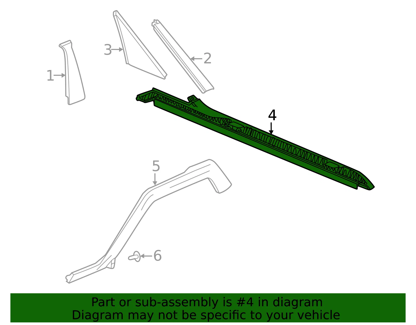 Lower Molding - GM (84861673) - view 3