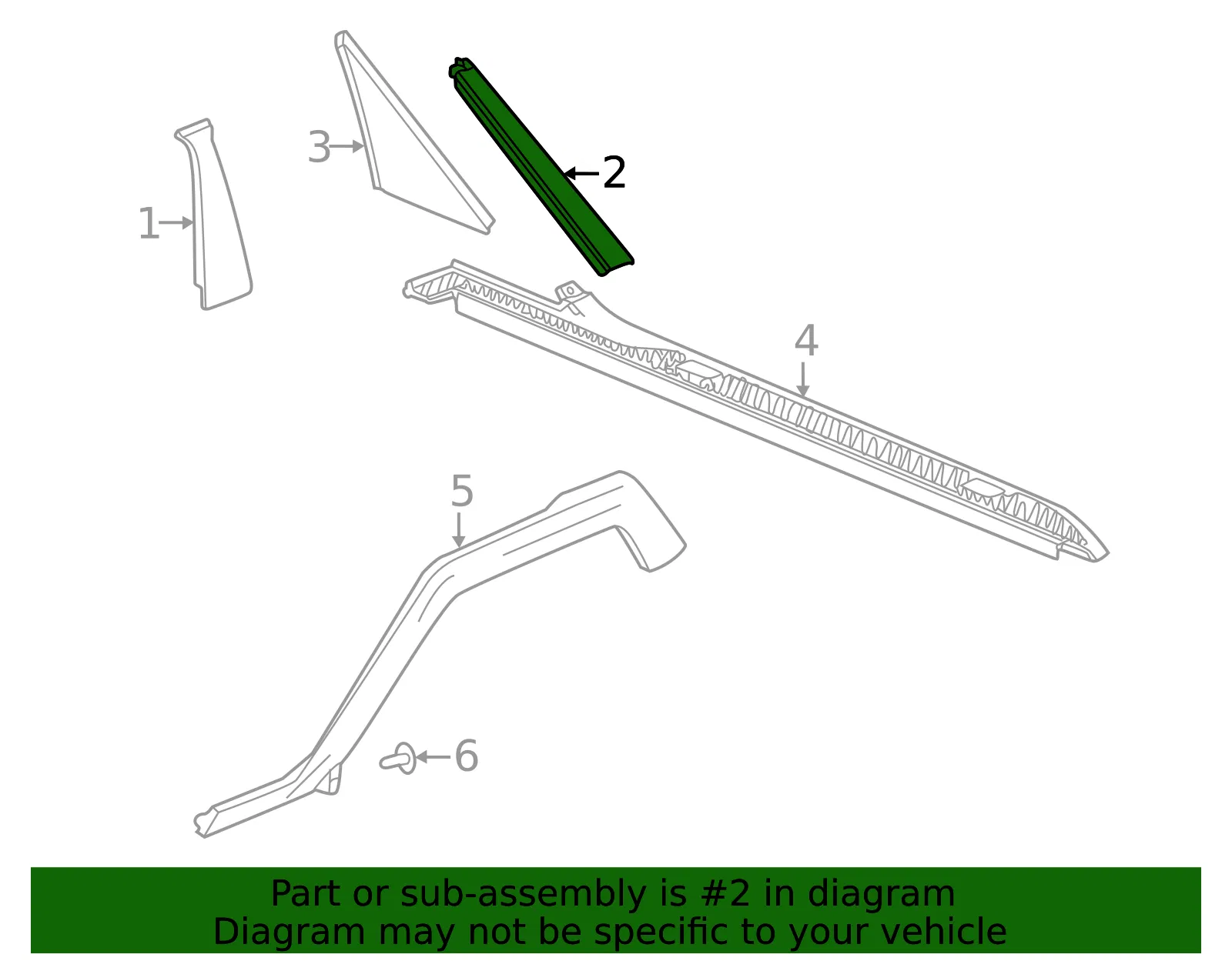 Upper Molding - GM (84861674) - view 3