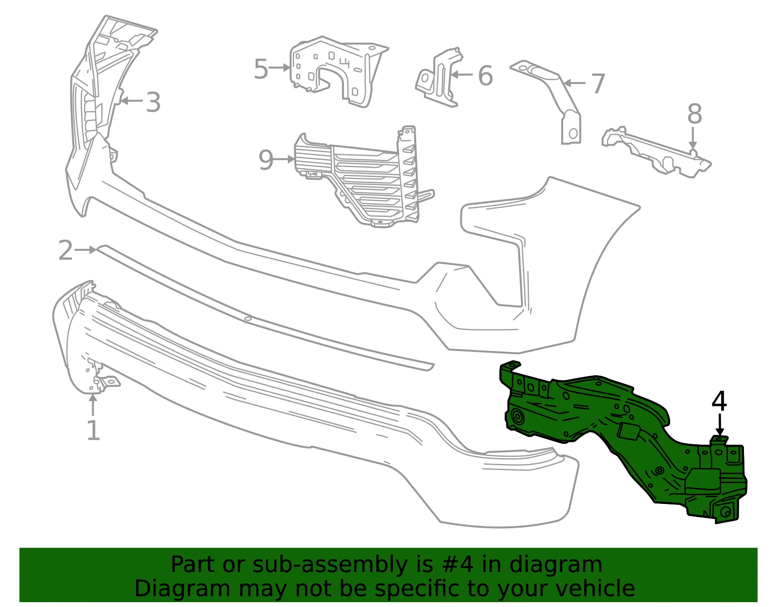 Bumper Bracket - GM (84878978) - view 4