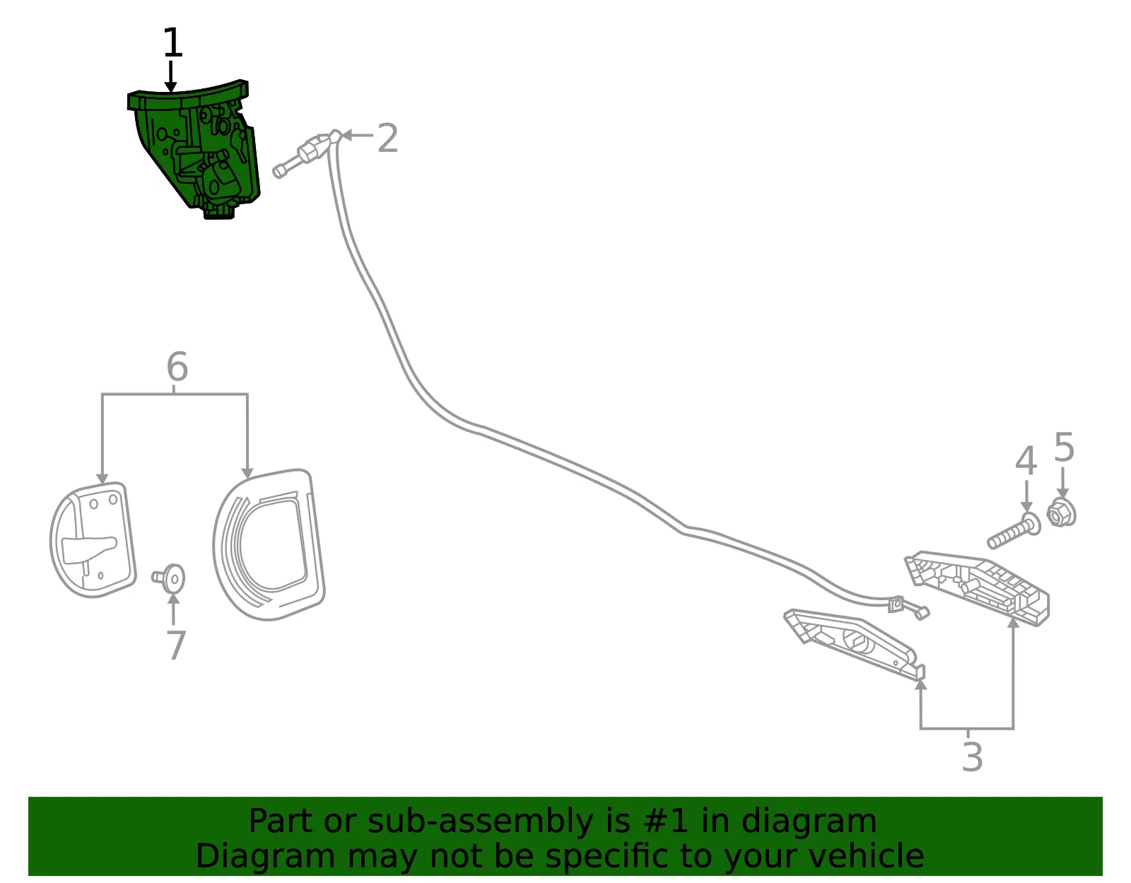 Front Driver Side Door Latch - GM (84890752) - view 3