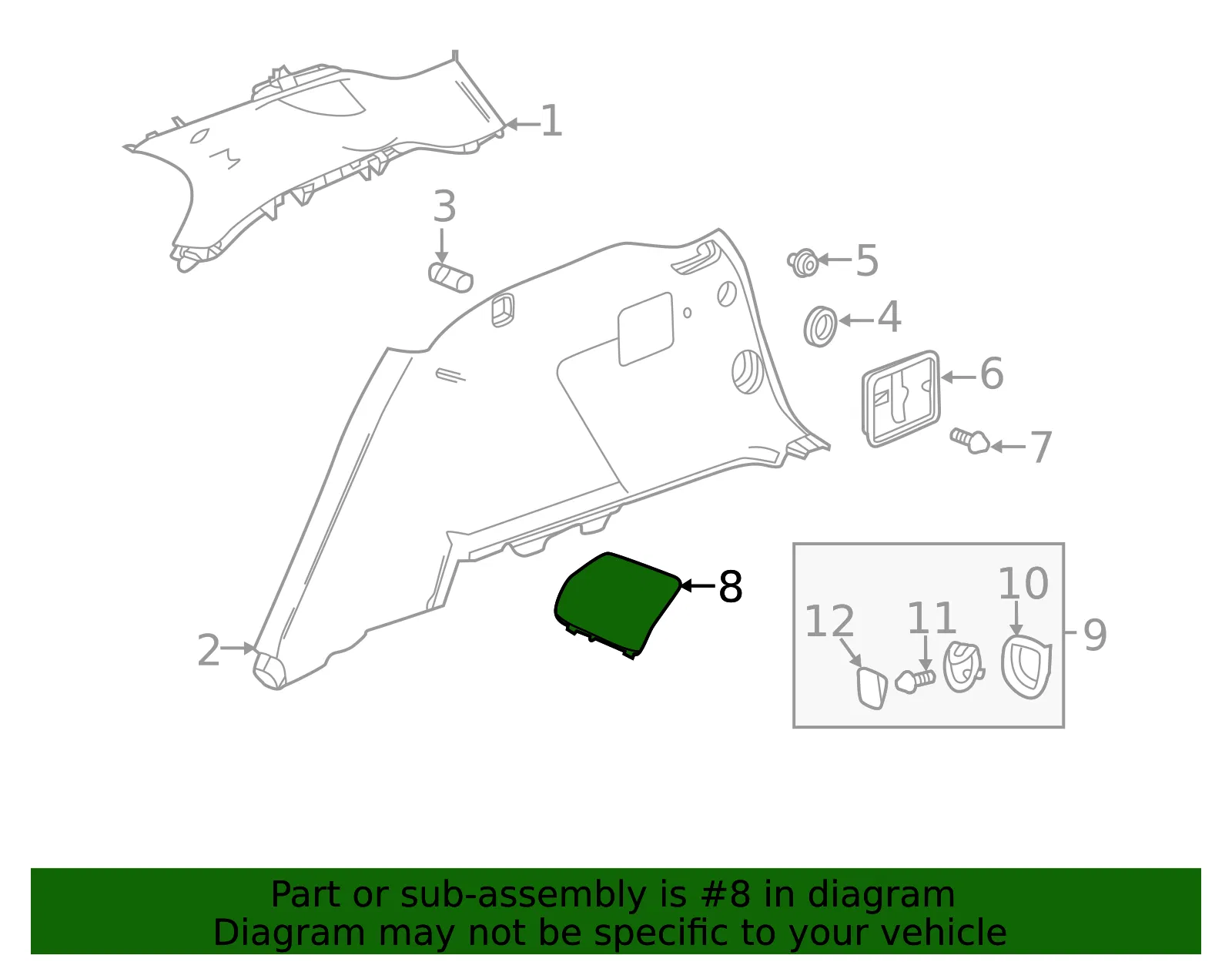 Compartment Door - GM (84893536) - view 4