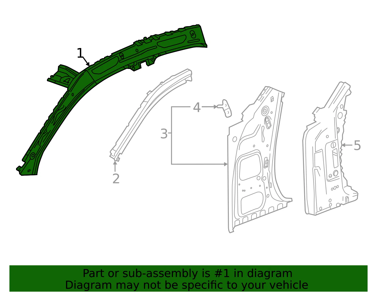 Inner Windshield Pillar - GM (84901690) - view 3