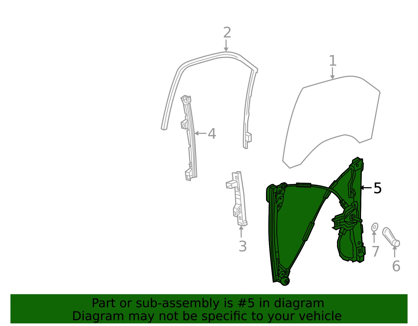 Window Regulator - GM (84903331) - view 4