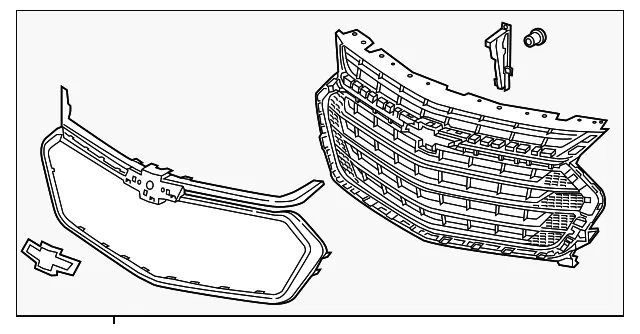 Grille Assembly - GM (84924280) - view 2