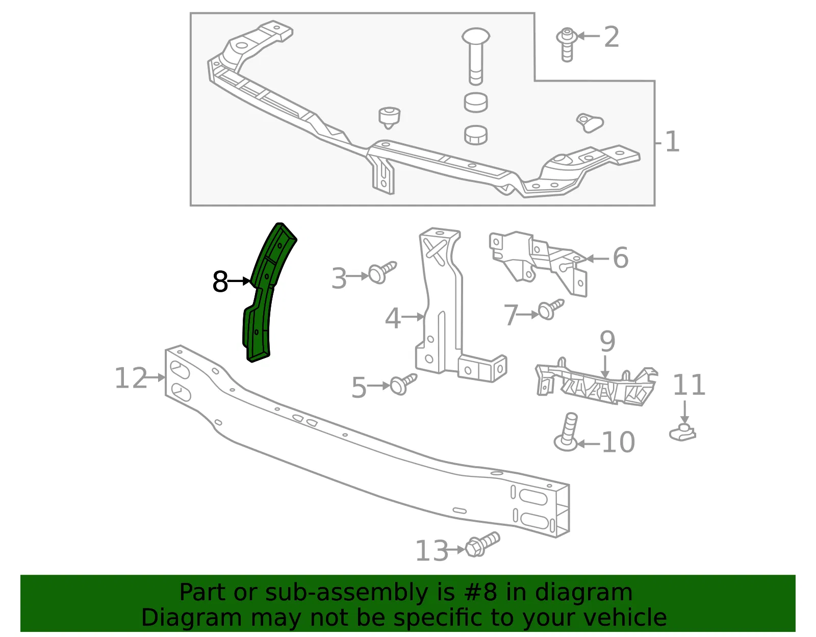 Bumper Bracket - GM (84925139) - view 3