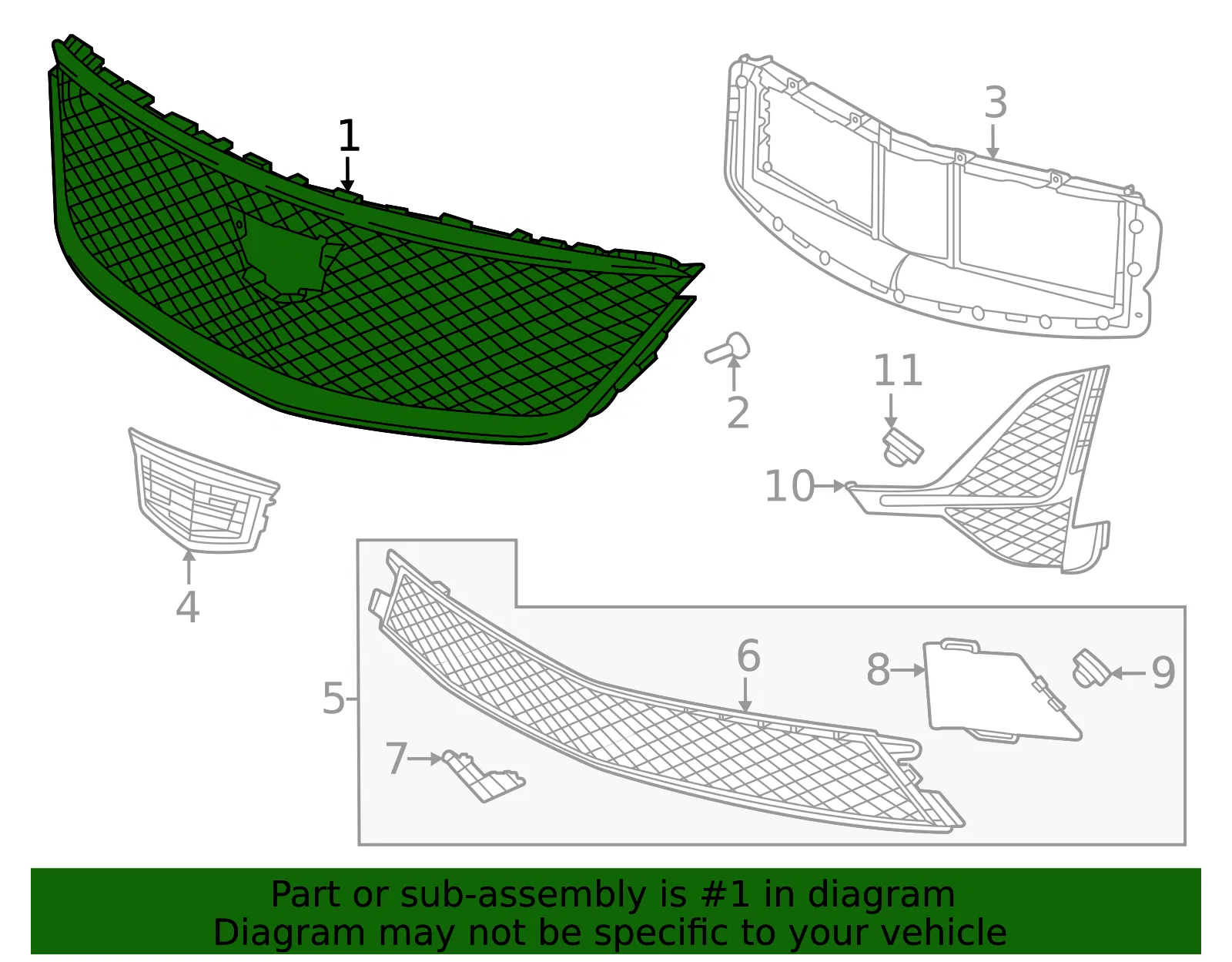 Grille - GM (84926782) - view 3