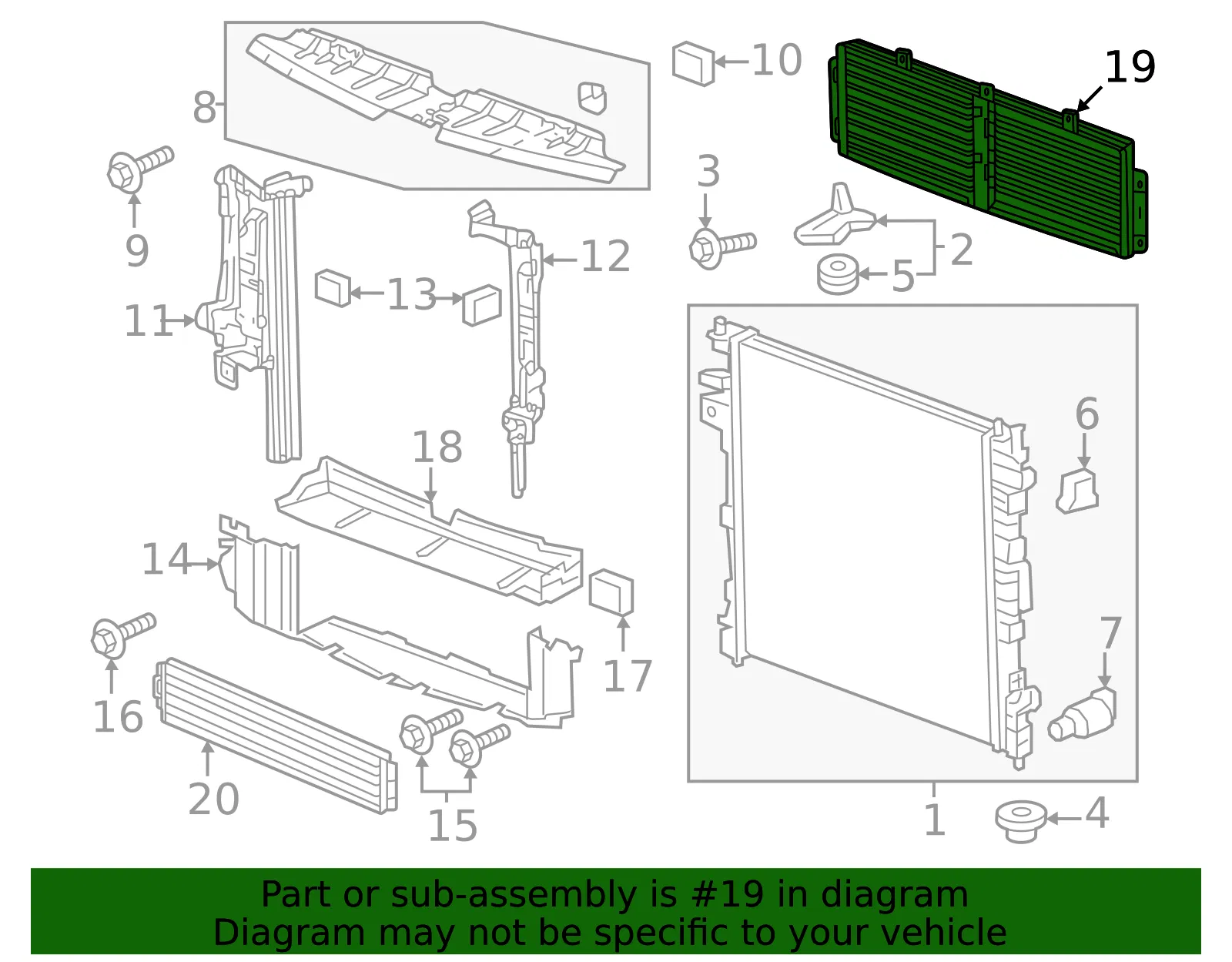 Front Bumper Shutter - GM (84938014) - view 4