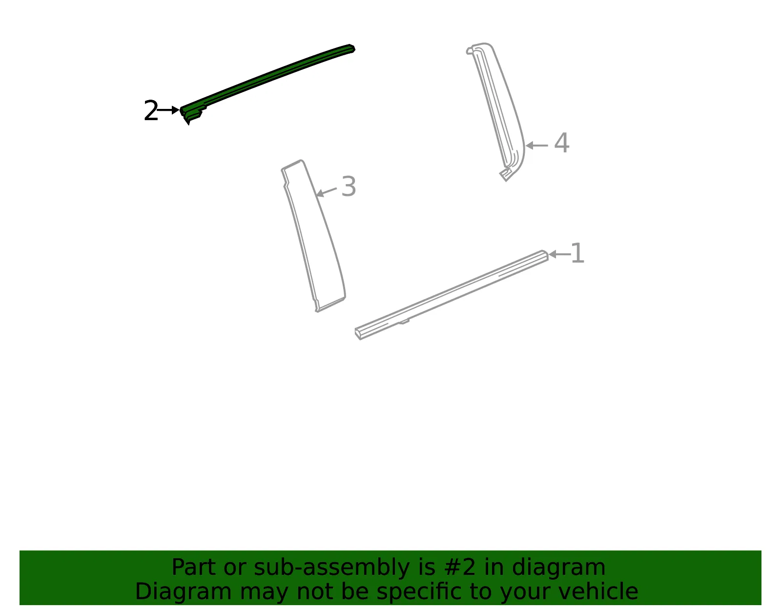 Upper Molding - GM (84938769) - view 4