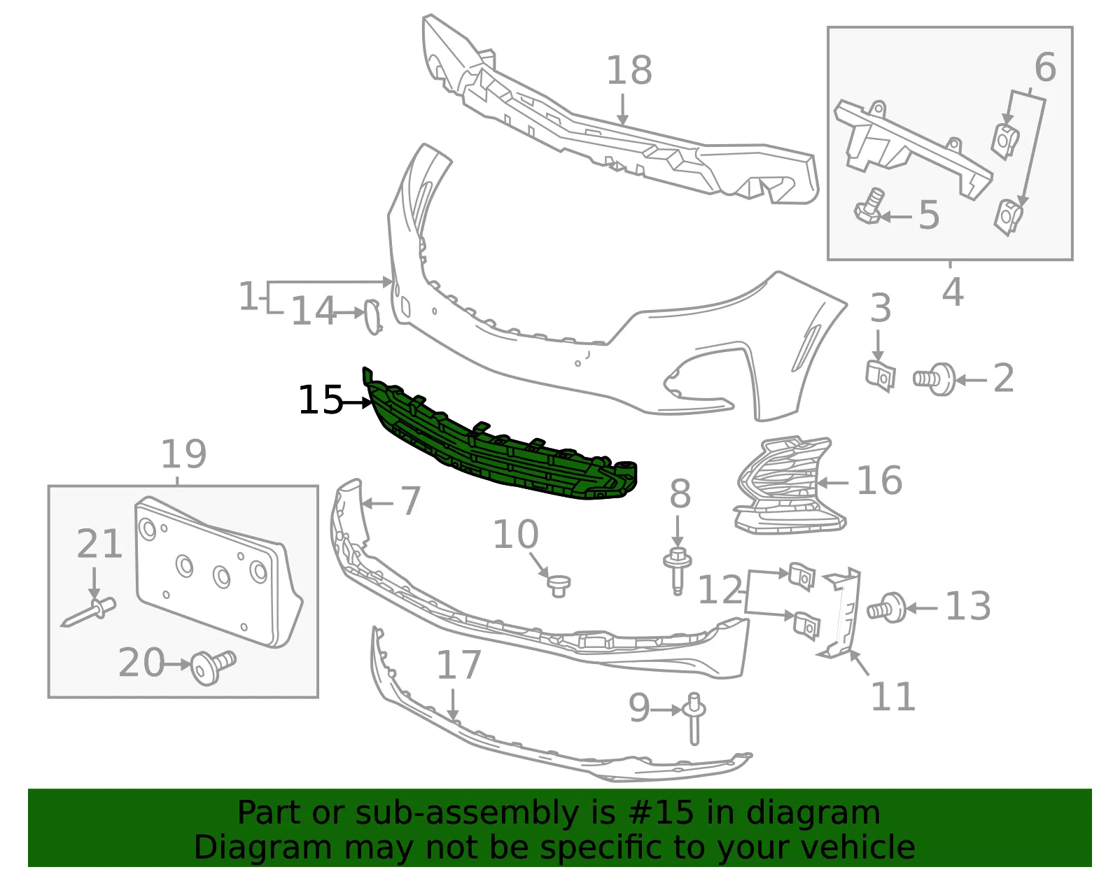 Lower Grille - GM (84940421) - view 3