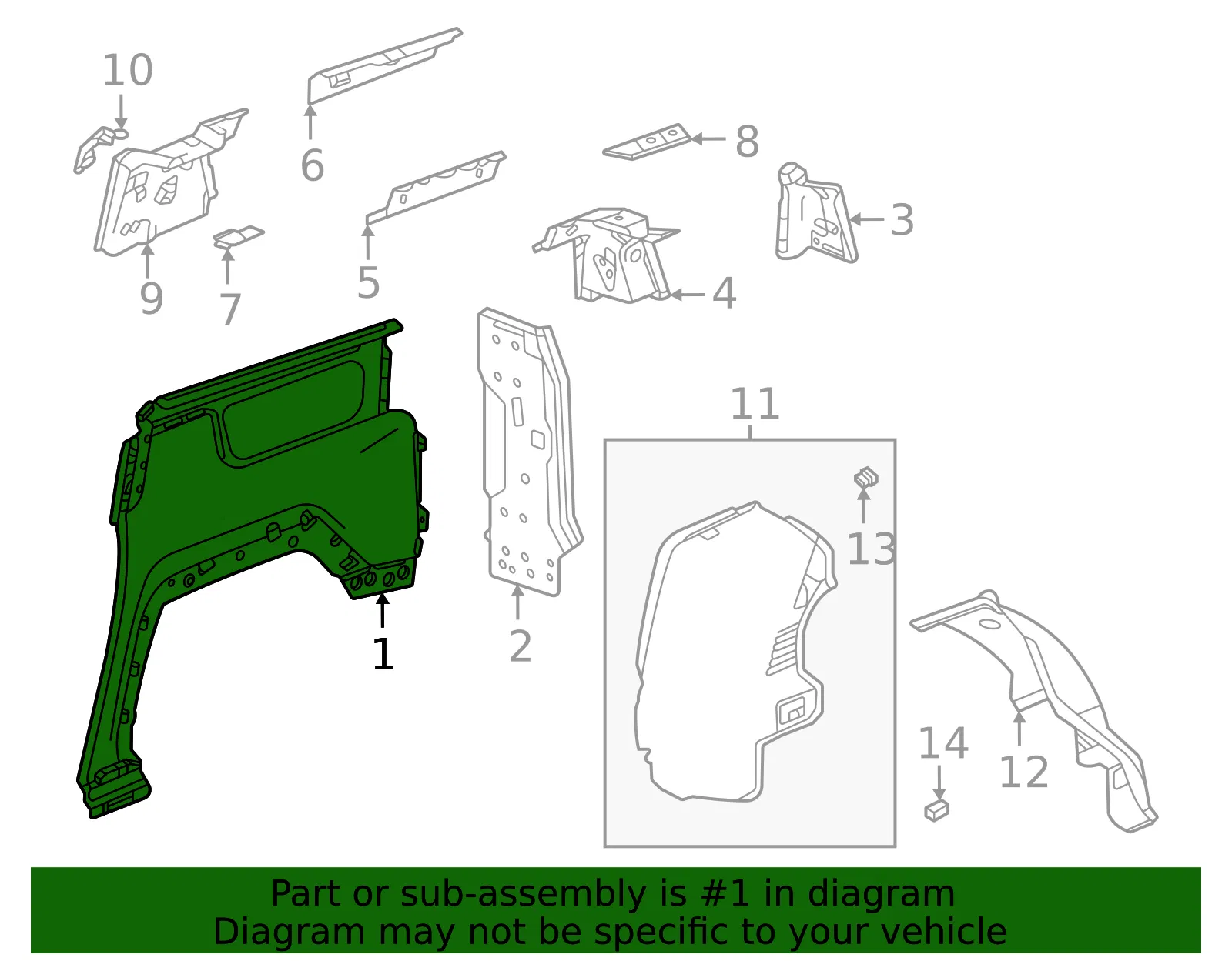 Quarter Panel - GM (84943733) - view 3