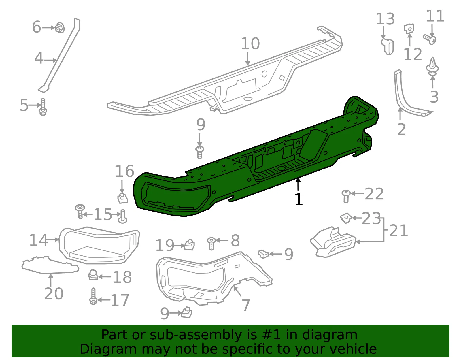 Front Bumper - GM (84949107) - view 3