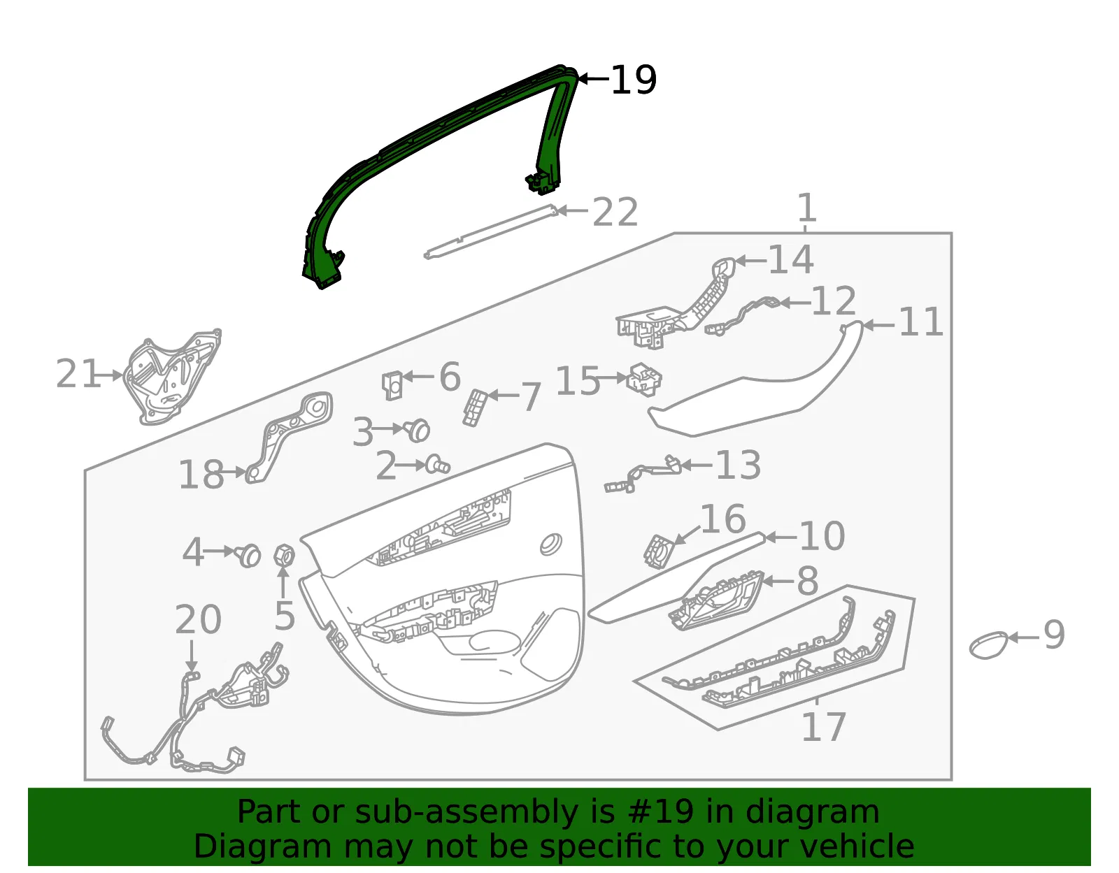 Upper Molding - GM (84958445) - view 3