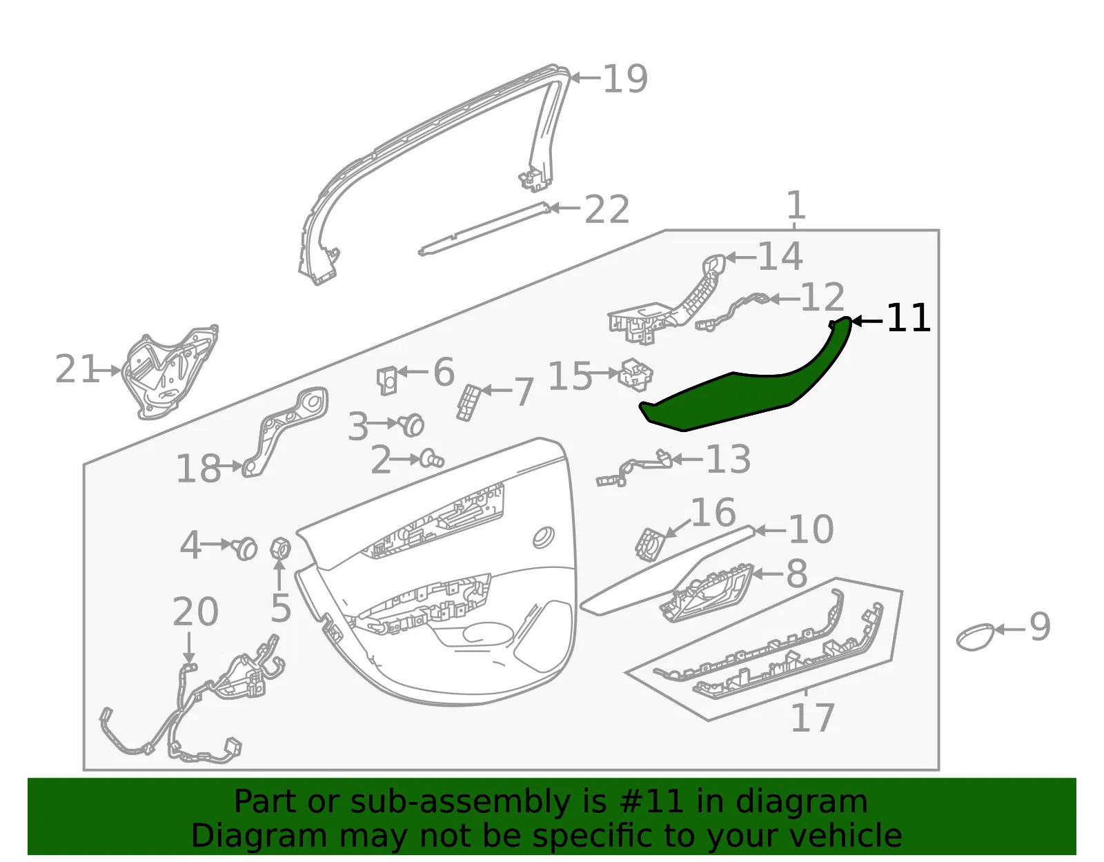 Door Armrest - GM (84965585) - view 4