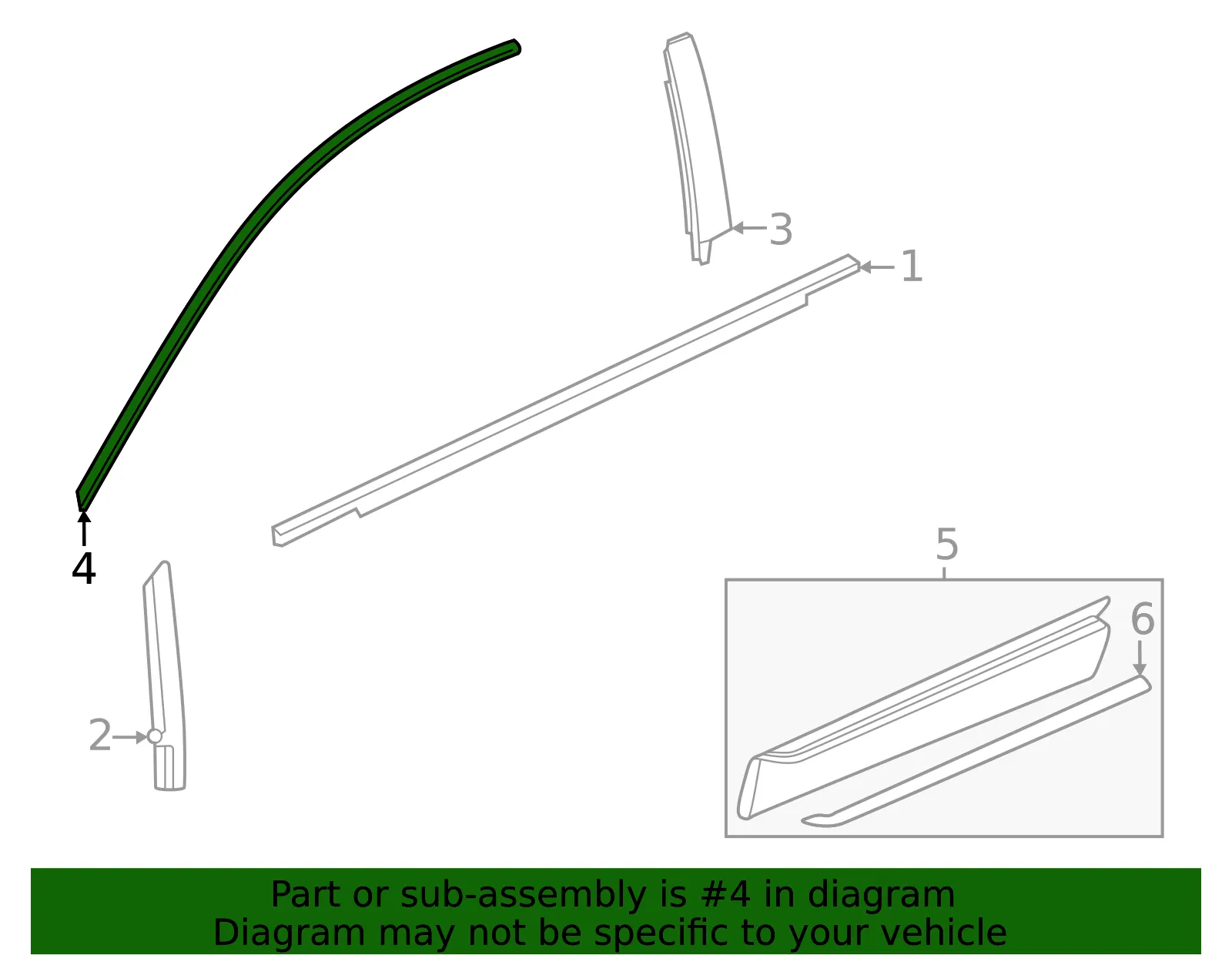 Upper Molding - GM (84969373) - view 3