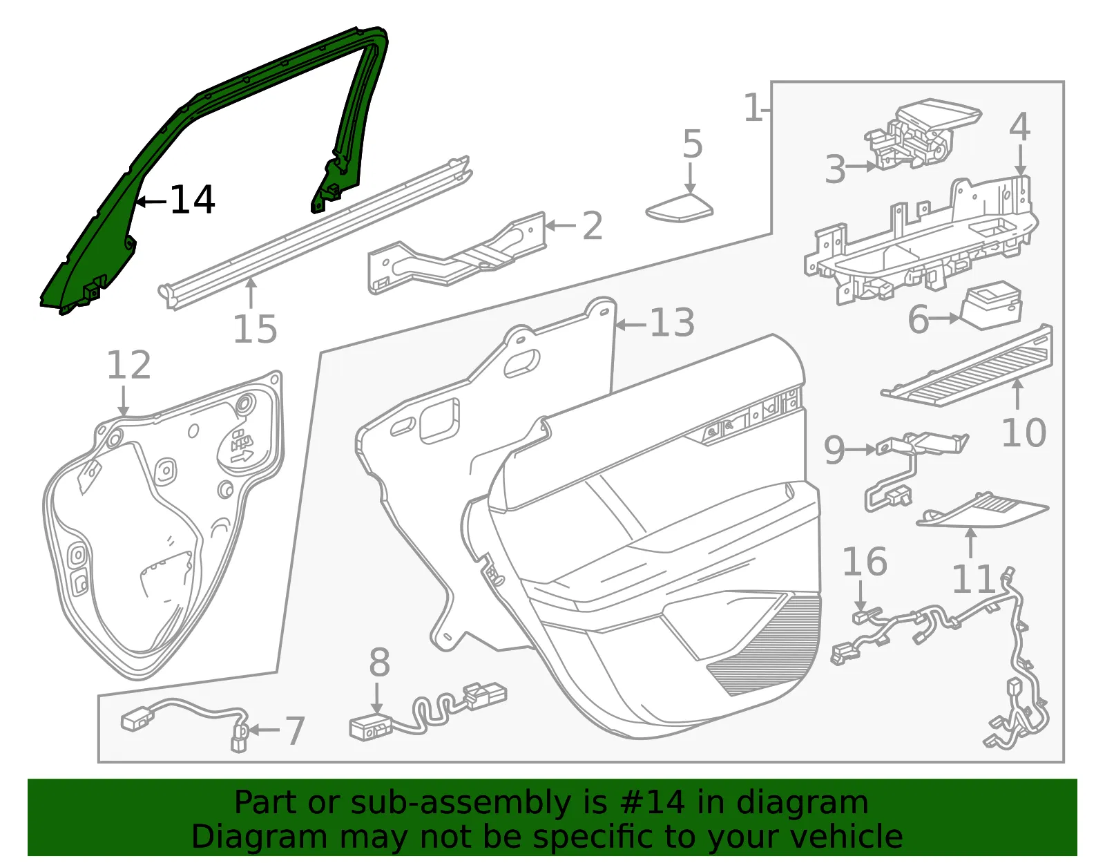 Window Trim - GM (84969509) - view 3