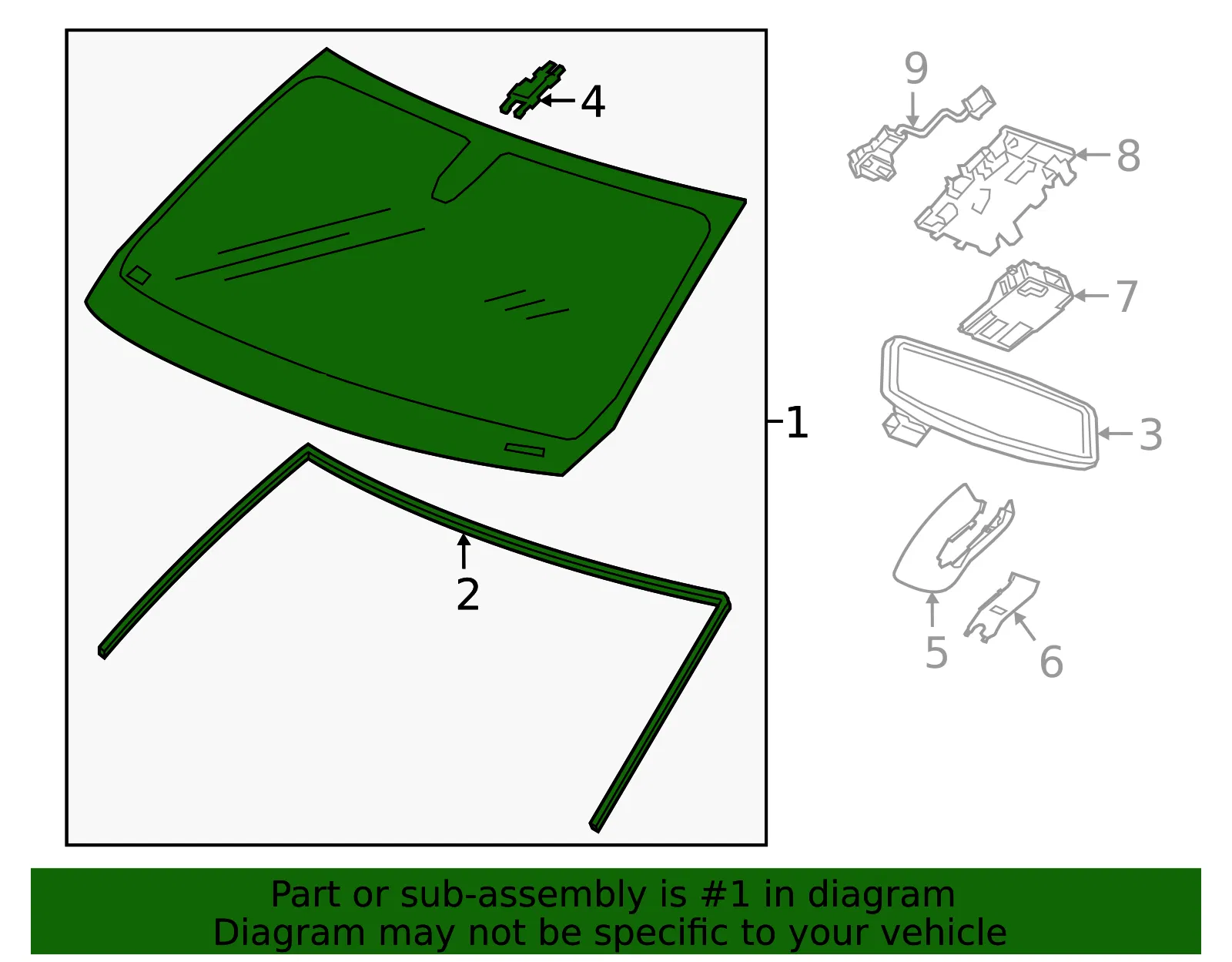 Windshield - GM (84973144) - view 2