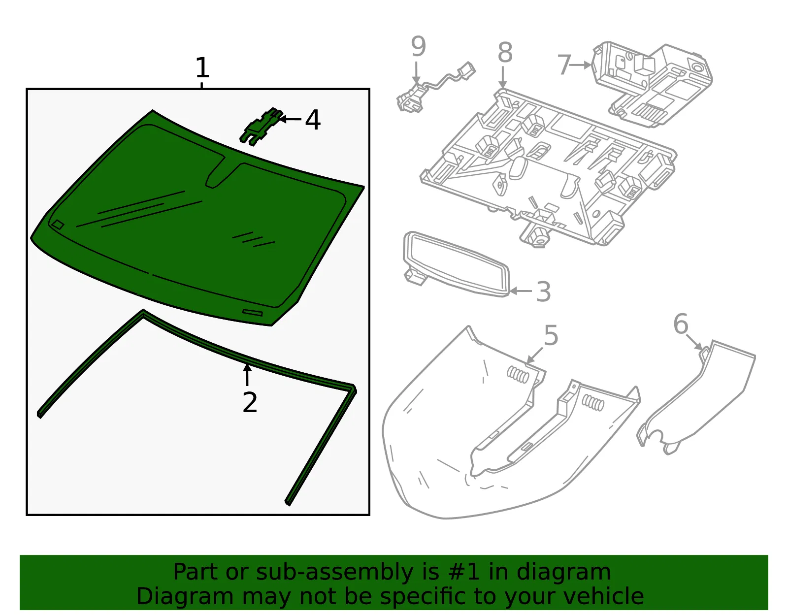 Windshield - GM (84973148) - view 3