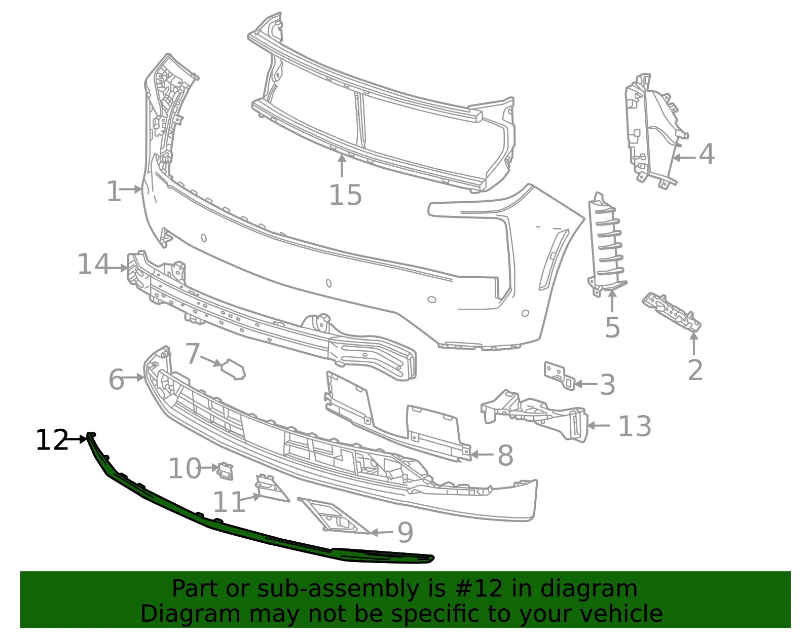 Lower Molding - GM (84977517) - view 2