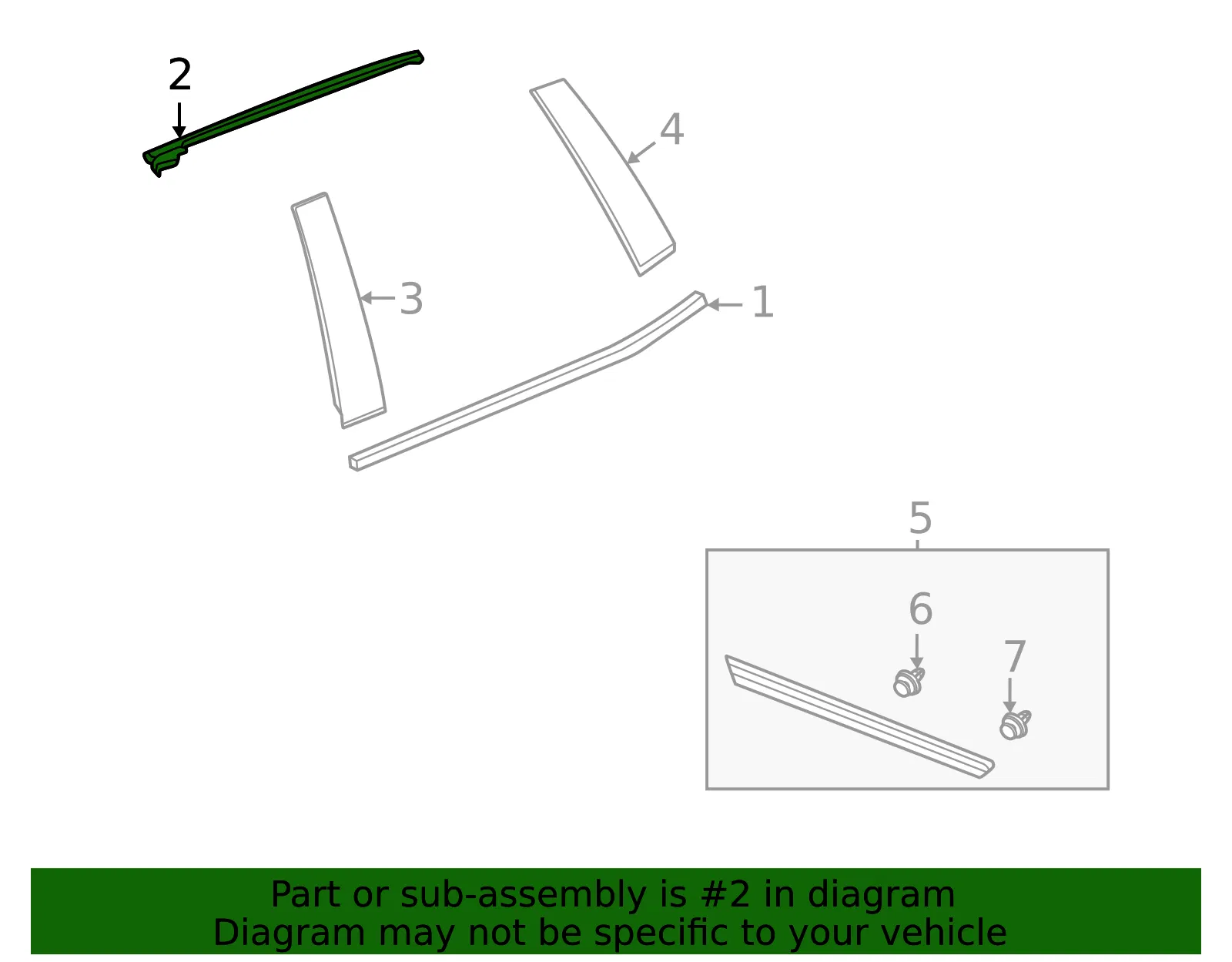 Upper Molding - GM (84988669) - view 3
