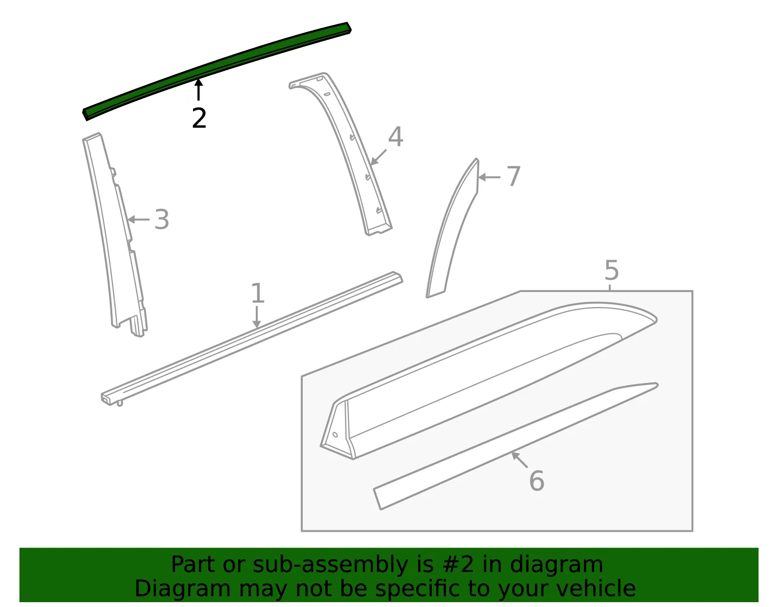 Upper Molding - GM (84988843) - view 3