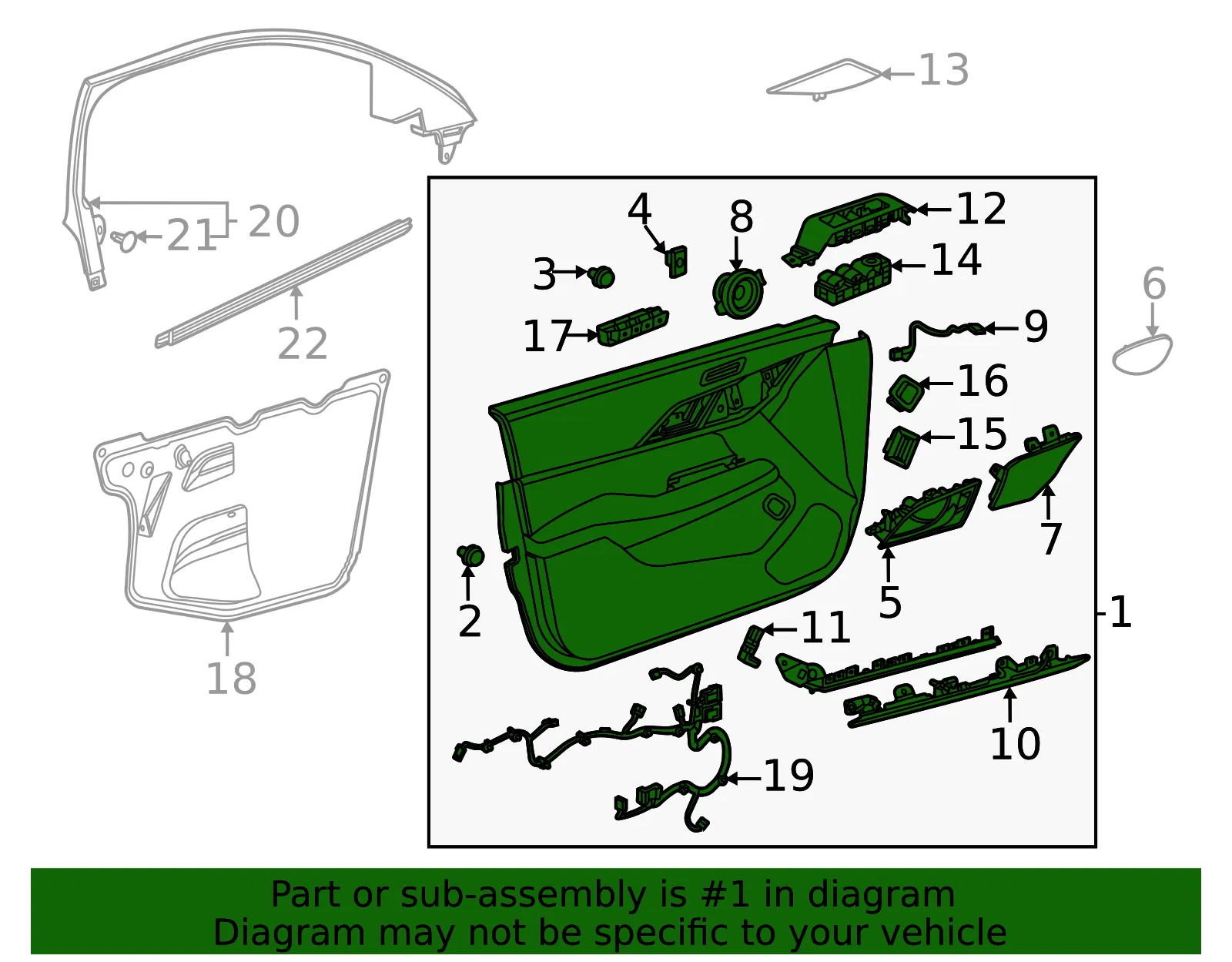 Door Trim Panel - GM (85000608) - view 2