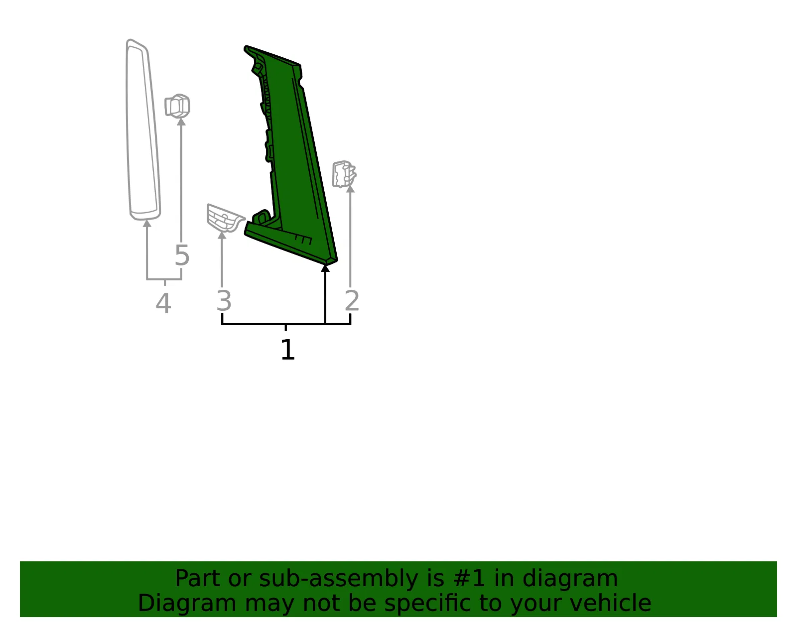 Front Molding - GM (85002016) - view 4