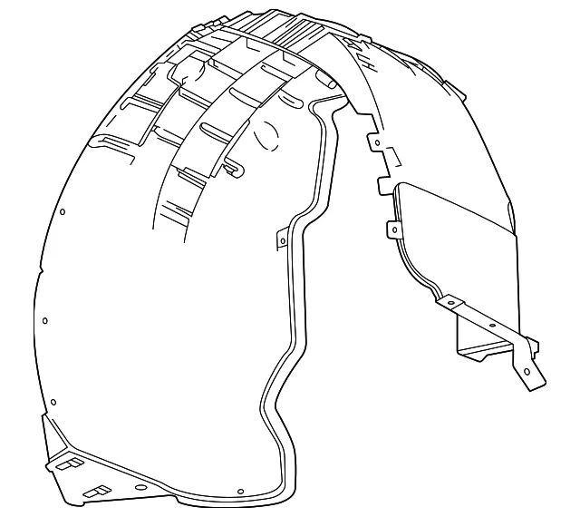 Quarter Panel Splash Shield - GM (85013969) - view 2