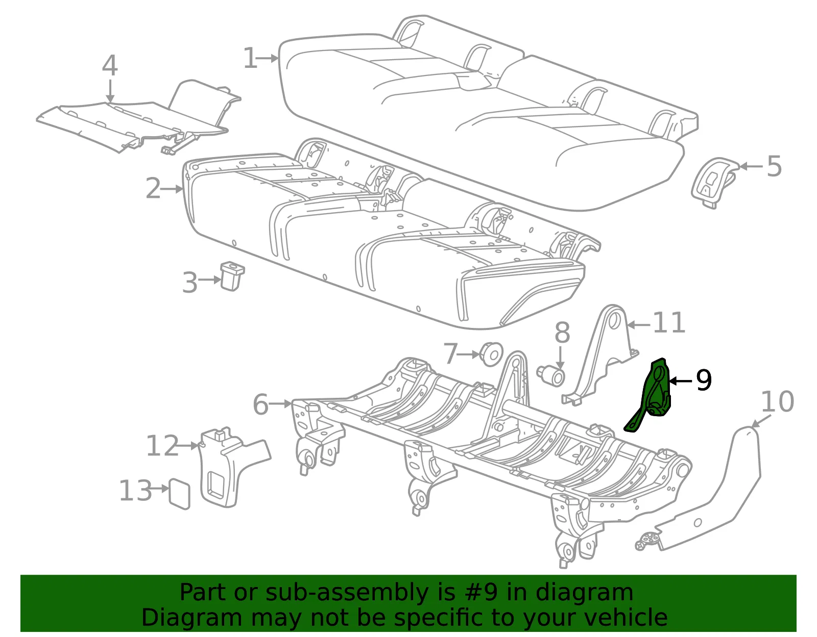 Seat Hinge - GM (85014041) - view 3