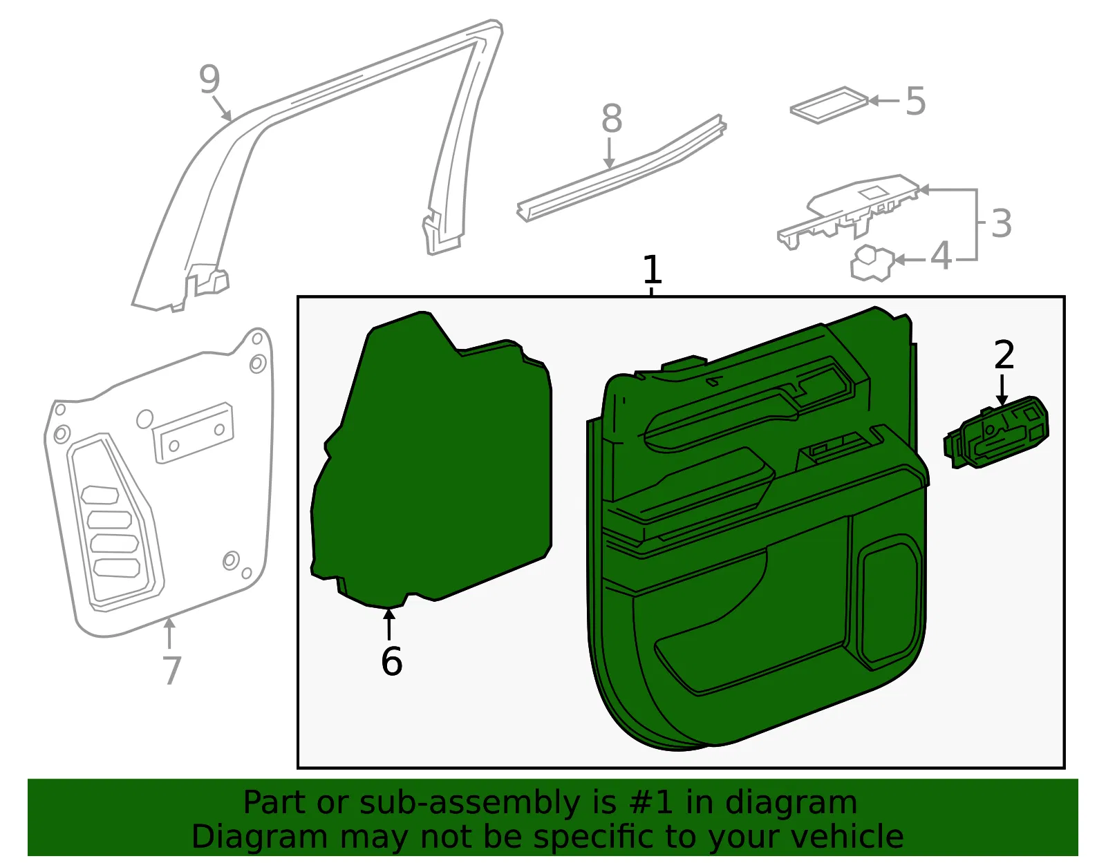 Door Trim Panel - GM (85014835) - view 4